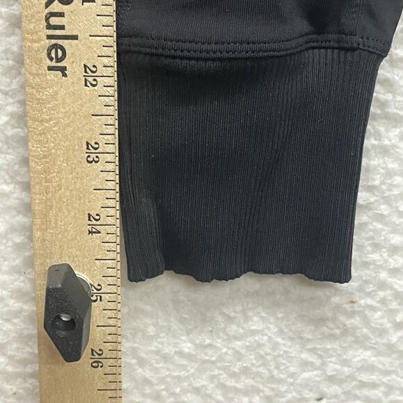 Athleta Leggings Womens XS Black Excursion Hybrid Tight Mid Rise Ribbed Gym - Picture 11 of 12